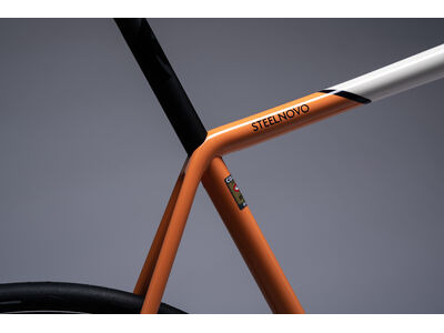 COLNAGO Steelnovo Steel Road Frame Set Orange White click to zoom image