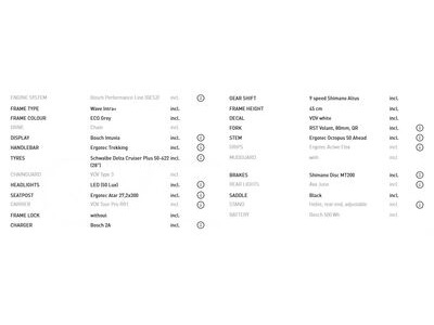 VELO DE VILLE AEB 800 CLASSIC 50cm ECO Grey  click to zoom image