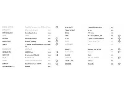 VELO DE VILLE AEB 990CXG4 PURE 50cm Stone Basalt Gloss  click to zoom image