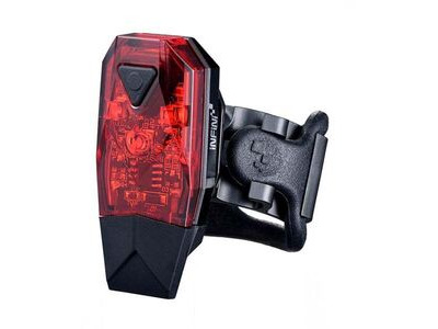 INFINI Mini-Lava super bright micro USB rear light, black with red lens