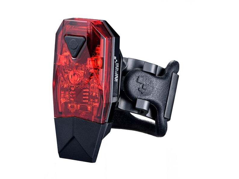INFINI Mini-Lava super bright micro USB rear light, black with red lens click to zoom image
