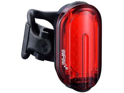 INFINI Olley super bright micro USB rear light with QR bracket black with red lens