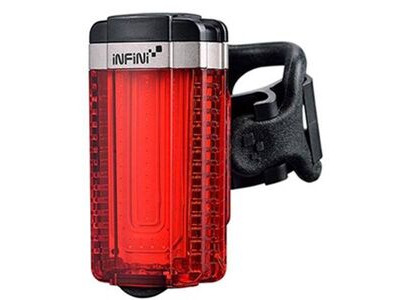 INFINI Tron super bright micro USB rear light with QR bracket black with red lens